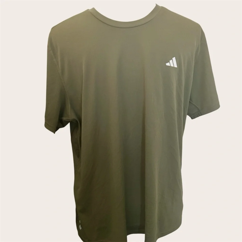 Adidas Own The Run Tee Shirt Olive Green Men's X Large